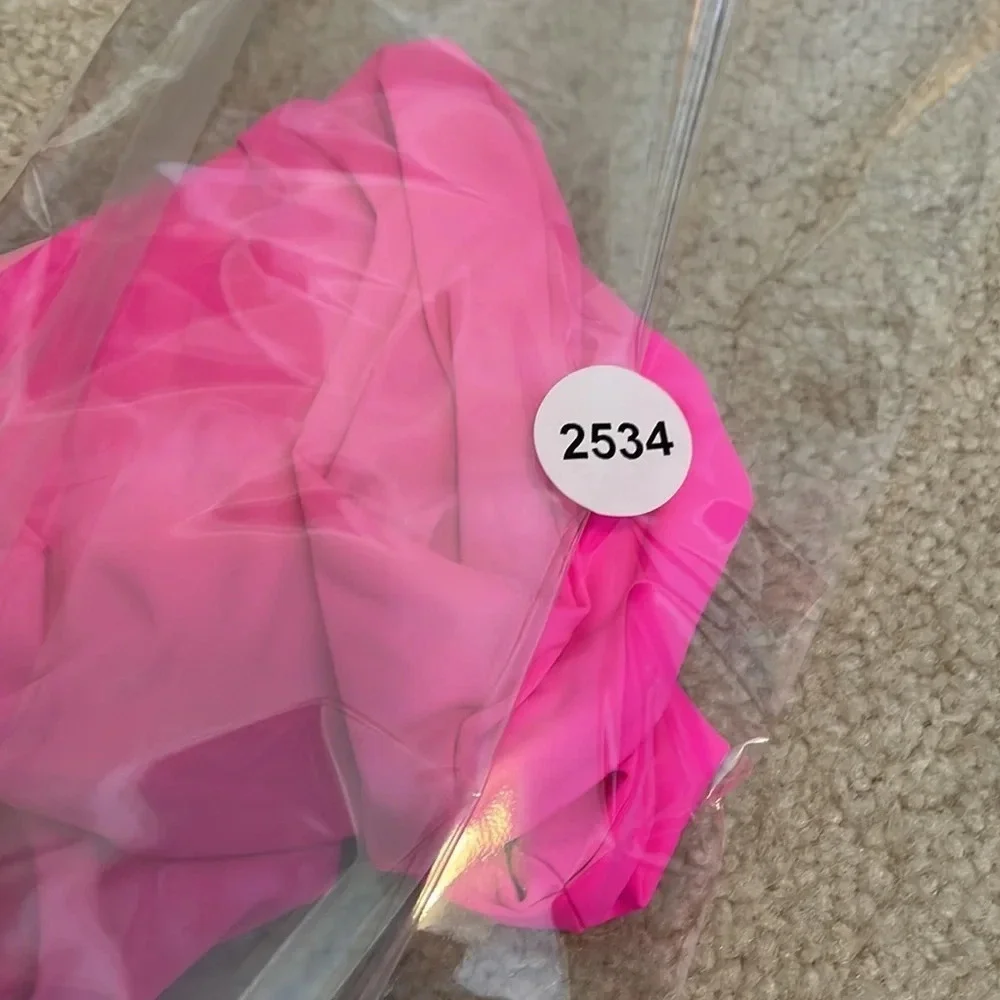 NWOT Frankie’s Bikinis high waisted fuchsia pink bottoms 12534